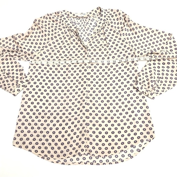 Boden Ivory & Purple Polka Dot Button Front Shirt Top Women's UK 8R US 4R - Picture 7 of 11